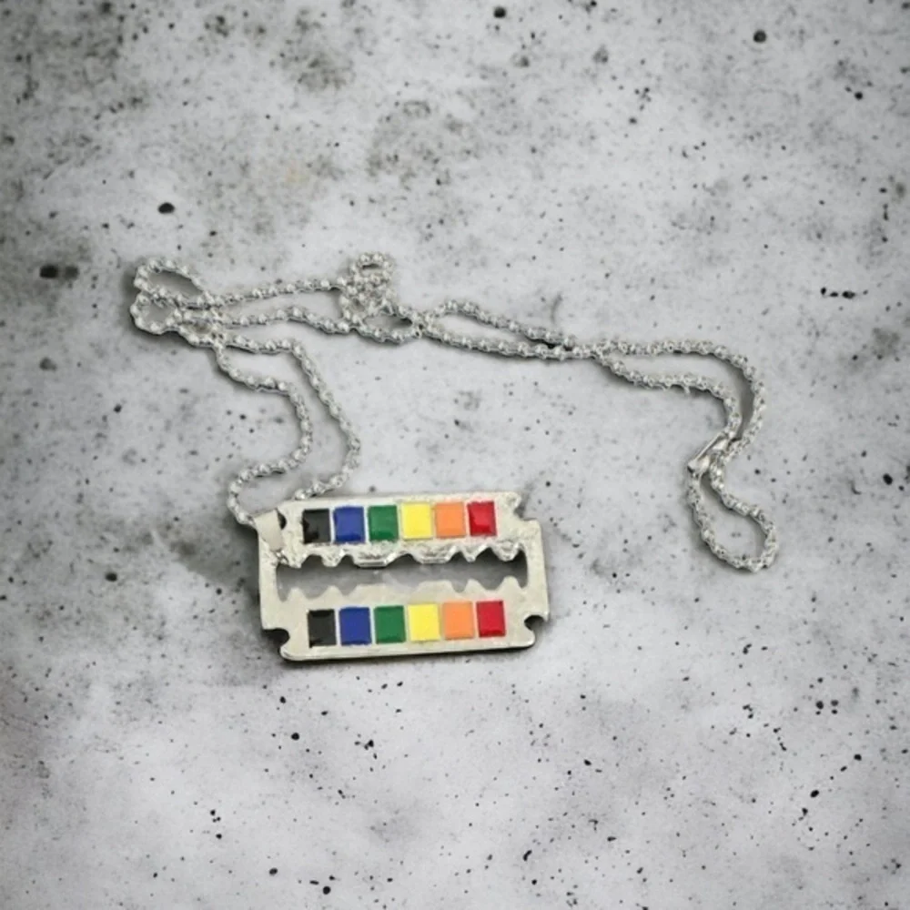 Rainbow pride necklace 🦕